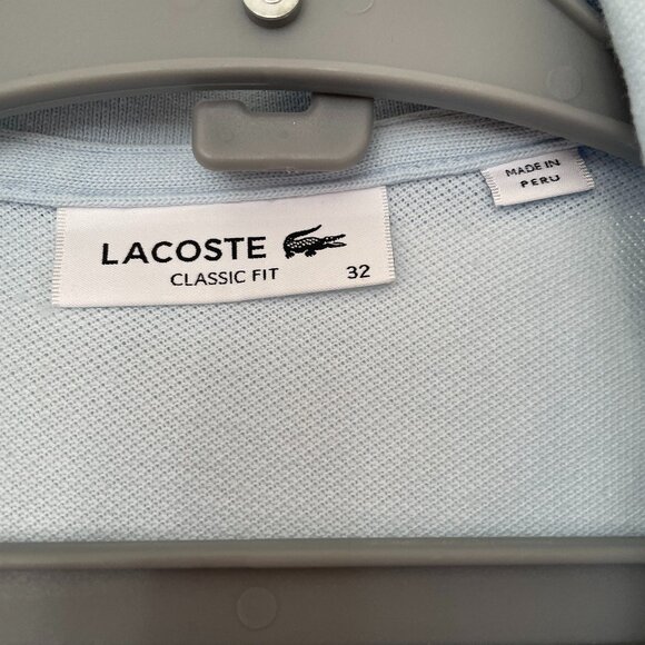 Lacoste Polo Classic Fit - Light Blue, Size 32 - Picture 4 of 5